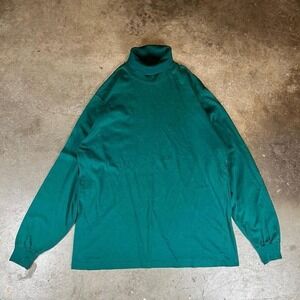 Vintage 80s Pendleton green long sleeve turtleneck Men's Size Large